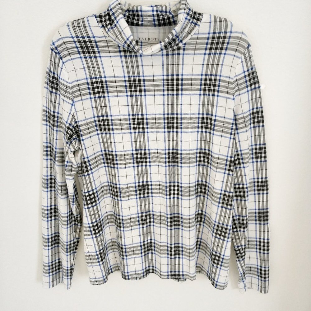 Talbots ThermalWarmth long sleeve plaid top
